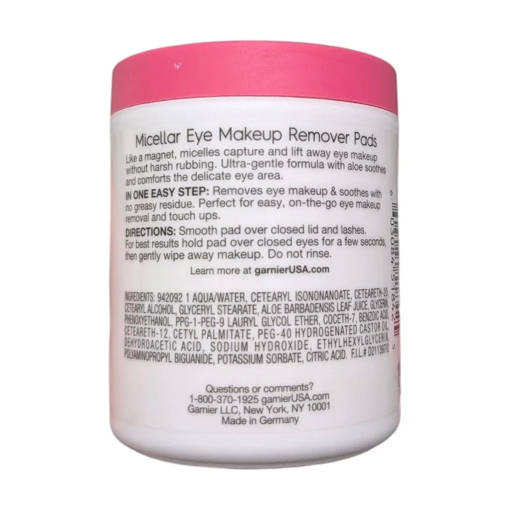 Garnier SkinActive Micellar‎ Eye Makeup Remover Pads 100 Count Sealed New